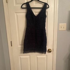 Navy BCBG Maxazria cocktail dress